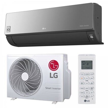 Кондиционер LG настенный сплит-система серии ArtCool Mirror DUAL Inverter AC12BK.NSJR/AC12BK.UA3R