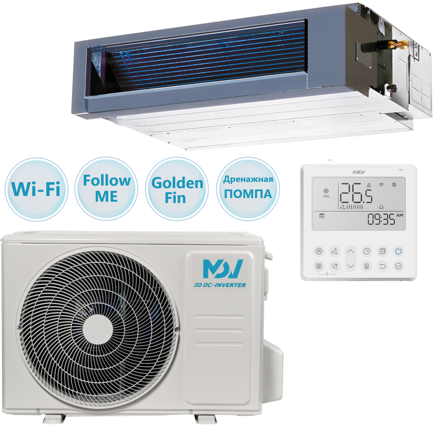 Кондиционер MDV канальный сплит-система DC-Inverter MDT2I-12HWFN8/MDOU-12HFN8