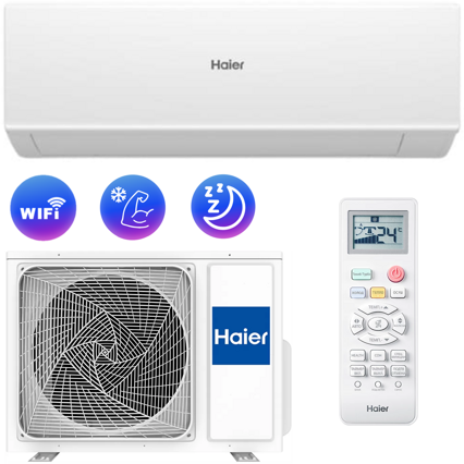 Кондиционер Haier настенный сплит-система серии QUANTUM DC-Inverter AS50HQJ1HRA-W/1U50HQJ1FRA (белый)